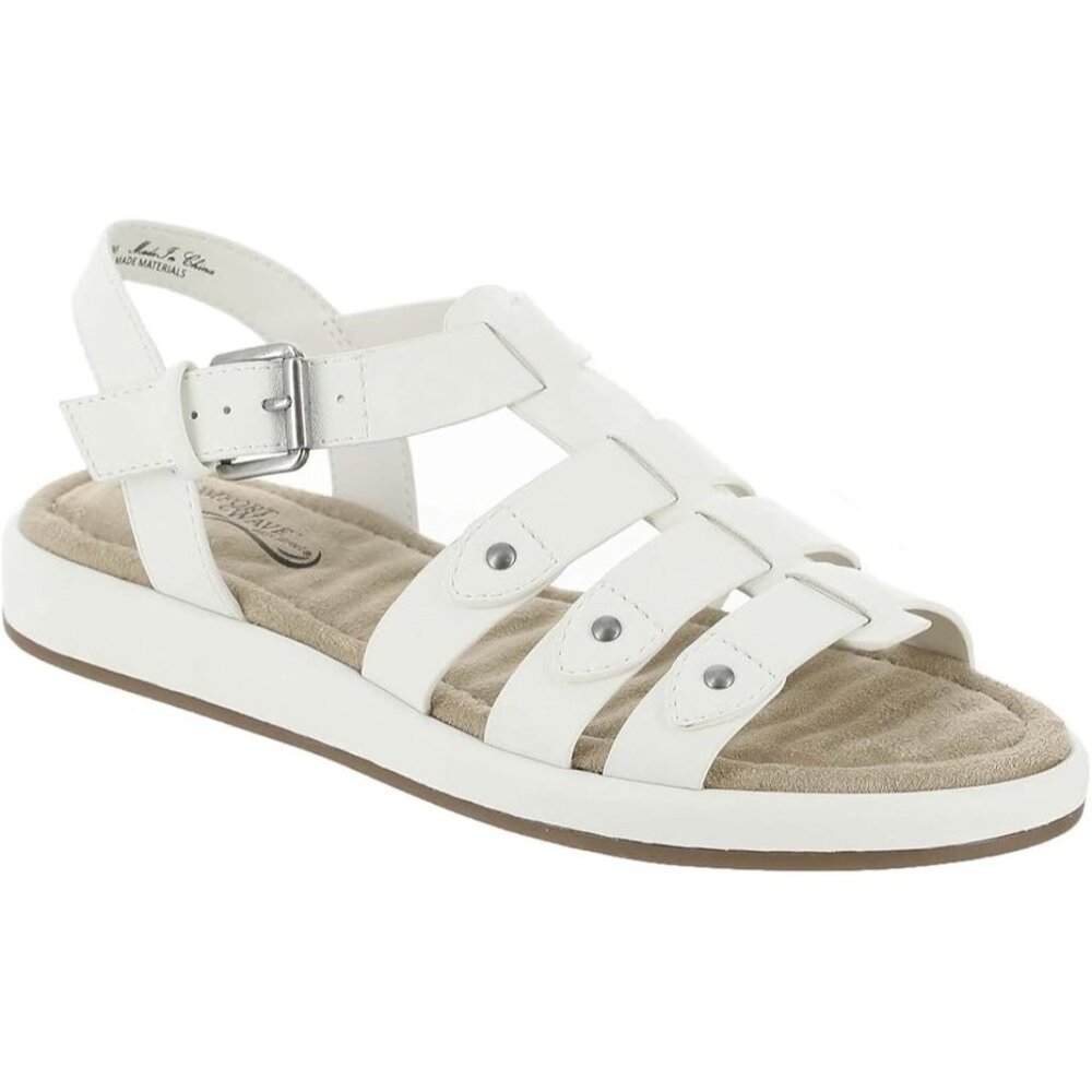 Easy Street Womens Chirp Flat Sandals